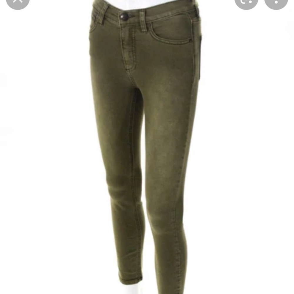 Free People Army Green Jeans size 28